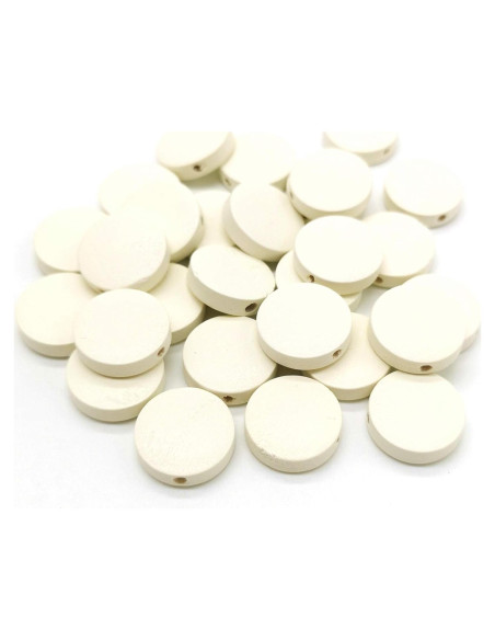 120 Discos de Madera Redondos MSCFTFB 11.43 cm Blancos DIY