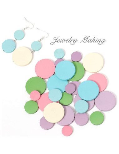 120 Discos de Madera Redondos MSCFTFB 11.43 cm Blancos DIY