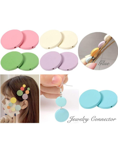 120 Discos de Madera Redondos MSCFTFB 11.43 cm Blancos DIY