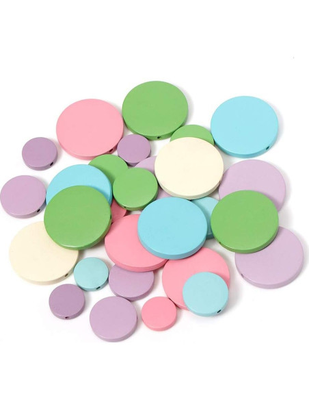 120 Discos de Madera Redondos MSCFTFB 11.43 cm Blancos DIY