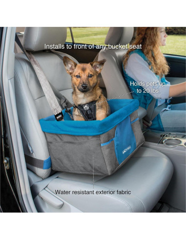 Asiento Elevador para Perros Kurgo - Hasta 13.6 kg - Gris Heather