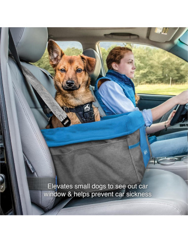 Asiento Elevador para Perros Kurgo - Hasta 13.6 kg - Gris Heather
