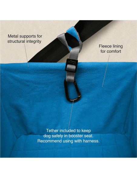 Asiento Elevador para Perros Kurgo - Hasta 13.6 kg - Gris Heather