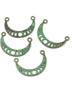 Colgante de cuentas de flor de cerezo Pátina bronce verde 2