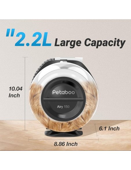 Aspiradora de Peluquería para Perros Petaboo 5 en 1, 2.2L