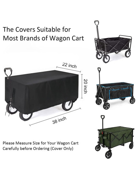 Cubierta de Carro Plegable TheElves Impermeable 96.5x55.9x50.8 cm