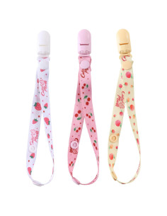 Clip de Chupete CutiePlusU Fiesta de Frutas - Paquete de 3