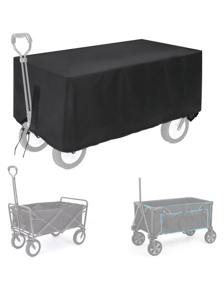 Cubierta de Carro Plegable TheElves Impermeable 96.5x55.9x50.8 cm