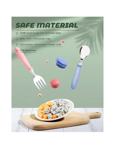 Juego de Cubiertos para Niños DF DUALFERV 10 Piezas Acero Inoxidable