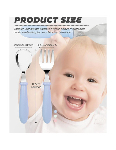 Juego de Cubiertos para Niños DF DUALFERV 10 Piezas Acero Inoxidable