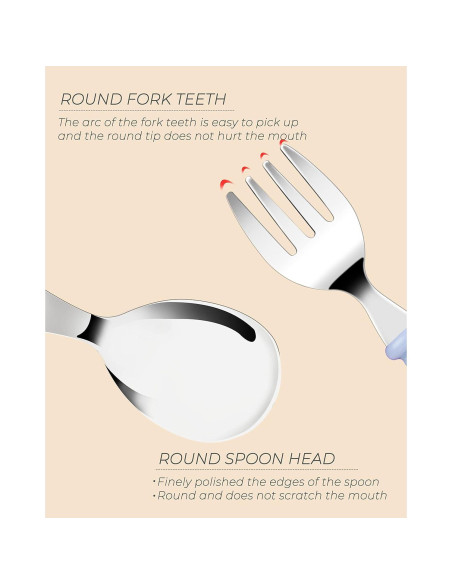 Juego de Cubiertos para Niños DF DUALFERV 10 Piezas Acero Inoxidable Juego de Cubiertos para Niños DF DUALFERV 10 Piezas Acero Inoxidable