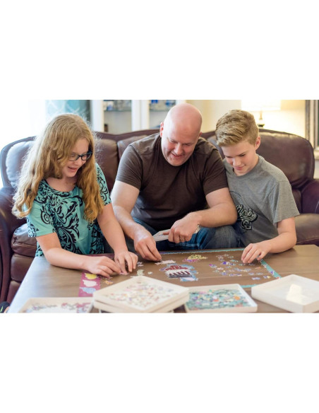 Organizador de Rompecabezas PUZZLE EZ 8 Bandejas con Tapa