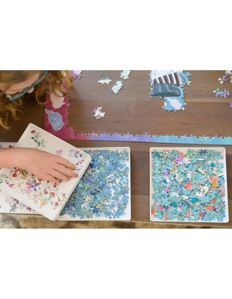 Organizador de Rompecabezas PUZZLE EZ 8 Bandejas con Tapa
