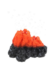 Adorno de Volcán para Acuario CAPASTEC 14x9cm Resina Naranja