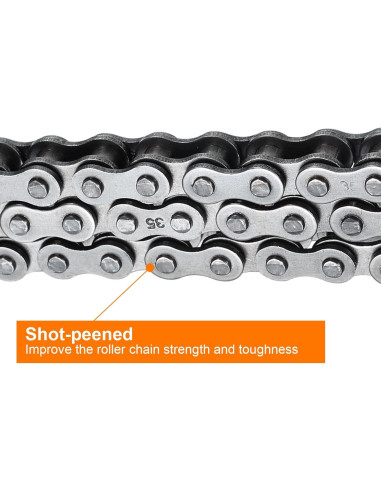 Cadena de Rodillos uxcell 1.52m Acero al Carbono 160 Enlaces