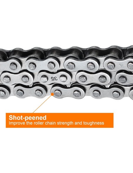 Cadena de Rodillos uxcell 1.52m Acero al Carbono 160 Enlaces