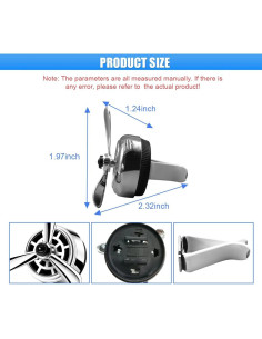 Clip Ambientador de Aire para Coche SMILFUY 2PCS Plata 2