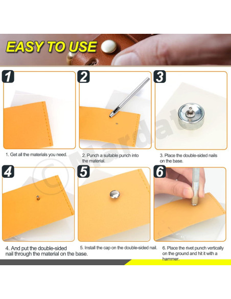 Kit de Remaches de Doble Cabeza Mardatt 600 Juegos 4 Colores