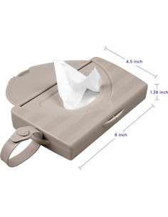 Dispensador de Toallitas Ubbi On-the-Go Taupe 22 Toallitas 2
