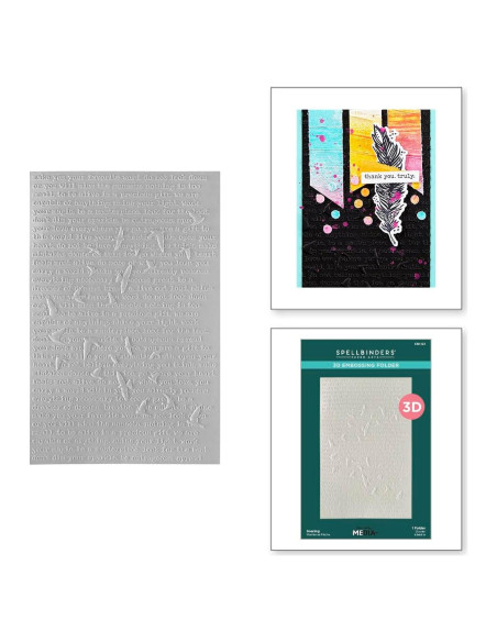 Carpeta de Embossing 3D Soaring Dina Wakley 13.97 x 21.60 cm