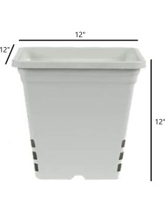 Maceta de Vivero SUNPACK Cuadrada Blanca 30.48 cm - Drenaje 2