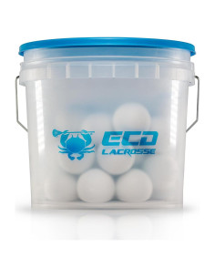Balde de 36 Pelotas de Lacrosse East Coast Dyes Blanco