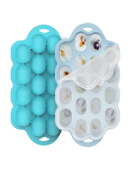 Bandeja de Congelador de Silicona Tohecu para Bebés 2 Piezas