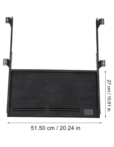 Bandeja Deslizante para Teclado Bajo Escritorio Jojofuny 51.5x27cm