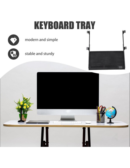 Bandeja Deslizante para Teclado Bajo Escritorio Jojofuny 51.5x27cm Bandeja Deslizante para Teclado Bajo Escritorio Jojofuny 51.5x27cm