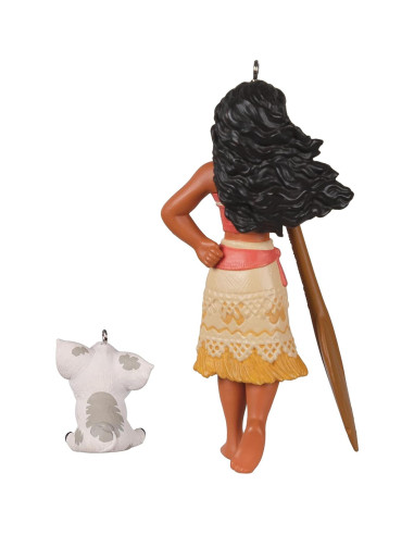 Set de 2 Adornos Navideños Hallmark Moana y Pua 2022