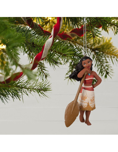Set de 2 Adornos Navideños Hallmark Moana y Pua 2022