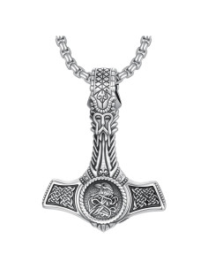 Collar Martillo de Thor PROESS Plata Esterlina Mjolnir 55.88cm
