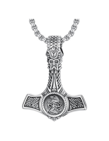 Collar Martillo de Thor PROESS Plata Esterlina Mjolnir 55.88cm