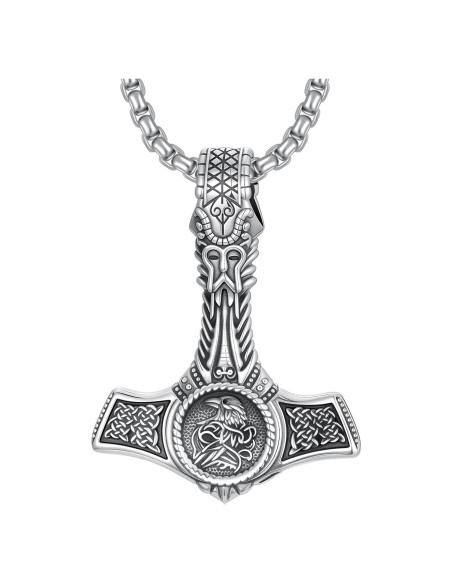 Collar Martillo de Thor PROESS Plata Esterlina Mjolnir 55.88cm