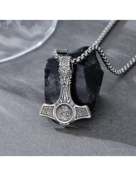 Collar Martillo de Thor PROESS Plata Esterlina Mjolnir 55.88cm