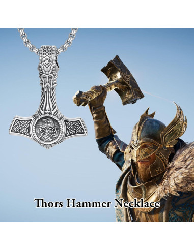 Collar Martillo de Thor PROESS Plata Esterlina Mjolnir 55.88cm