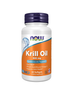 Aceite de Krill NKO NOW Foods 500 mg 60 Gelatinas Blandas