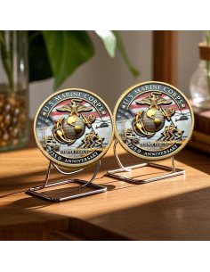 Moneda del 250 Aniversario del USMC con Caja de Regalo Premium 2