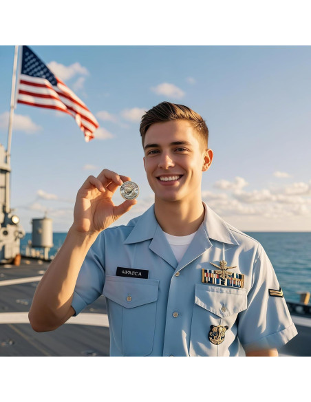 Moneda del 250 Aniversario del USMC con Caja de Regalo Premium