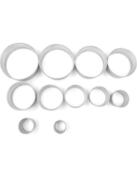 Juego de Cortadores Redondos JOKUMO 11 Piezas Acero Inoxidable