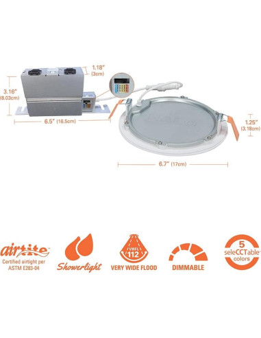 Downlight LED Empotrado HALO HLB 6" Regulable 1150 Lúmenes
