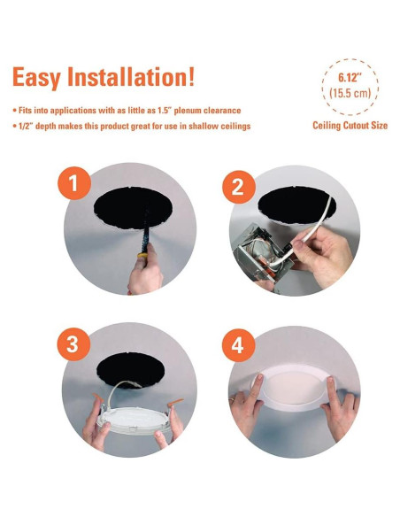 Downlight LED Empotrado HALO HLB 6" Regulable 1150 Lúmenes