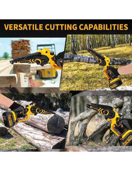 Motosierra Mini Inalámbrica JEXUGK 1000W 20.32cm 2 Baterías 4.0Ah