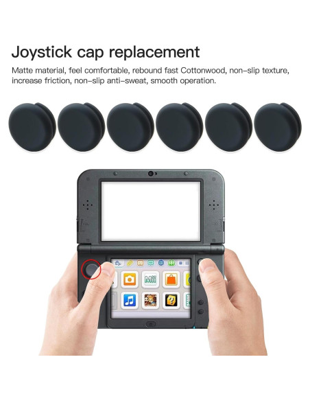 6 Tapas de Repuesto Joystick Pad Circular USonline911 para Nintendo 3DS