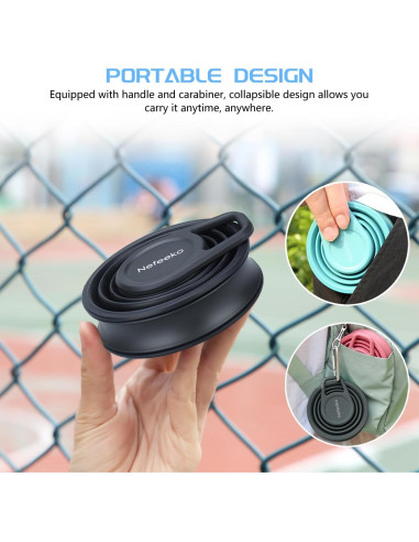 Botella de Agua Plegable Nefeeko 500ml Silicona Libre BPA