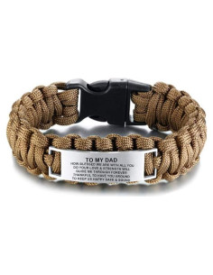 Pulsera de Supervivencia LiFashion LF para Hombre - Acero Inoxidable, 23cm