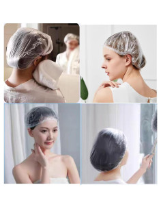 100 Gorras de Ducha Desechables Borsicge 52.1 cm Impermeables 2