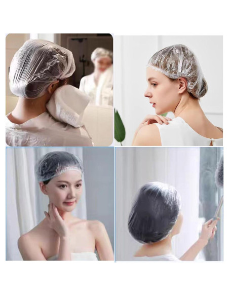 100 Gorras de Ducha Desechables Borsicge 52.1 cm Impermeables