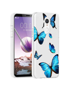 Funda Transparente TPU para LG Stylo 4/4 Plus/Q Stylus - Mariposa Azul