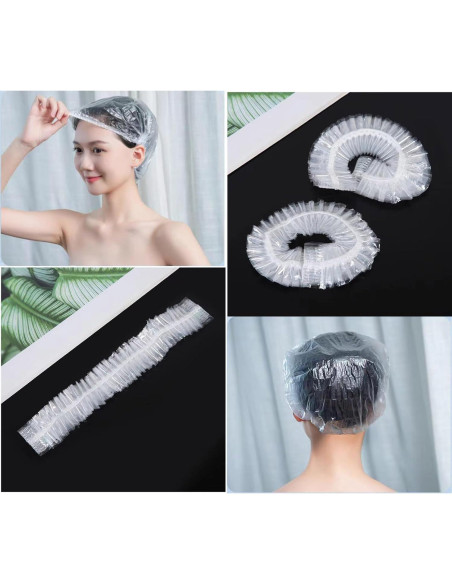 100 Gorras de Ducha Desechables Borsicge 52.1 cm Impermeables